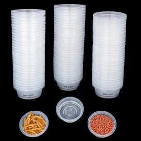100 pcs 0.5oz Crested Gecko Food and Water Feeding Cups, Reptile Feeder Bowls, for Lizard and Other Small Pet Ledge Accessories Supplies