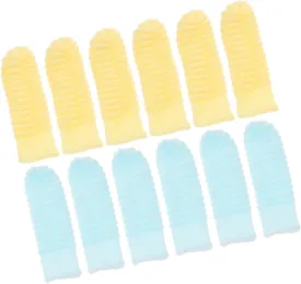 12pcs Dog Toothbrush Washable Finger Toothbrushes for Small Dogs Material for Cleaning Convenient and Safe Design for Puppy Care