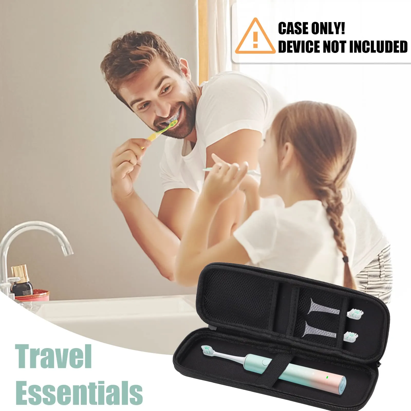 2 Pcs Travel Case for Electric Toothbrush Portable Hard Case Travel Protective Cover Keep Tootbrush Clean and Safe Ideal for Travel, Vacation, Hawaii