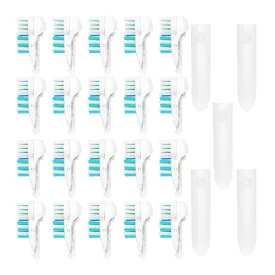 20Pcs Electric Oral Toothbrush Replacements Heads Dual Cross Action Clean Attachments Sensitive Brush Refill Rotating Sets 3D White Fit for Oral B 4732 3733 4734