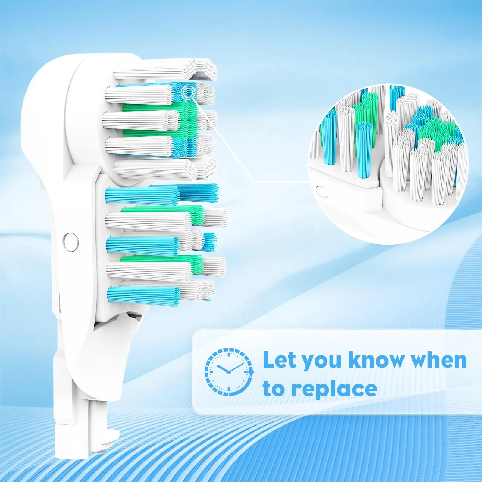 20Pcs Electric Oral Toothbrush Replacements Heads Dual Cross Action Clean Attachments Sensitive Brush Refill Rotating Sets 3D White Fit for Oral B 4732 3733 4734