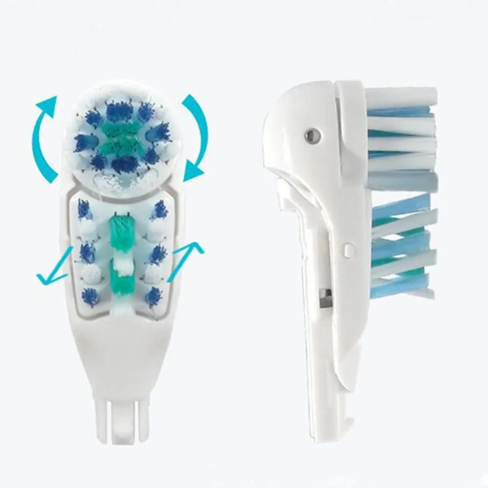 20Pcs Electric Oral Toothbrush Replacements Heads Dual Cross Action Clean Attachments Sensitive Brush Refill Rotating Sets 3D White Fit for Oral B 4732 3733 4734