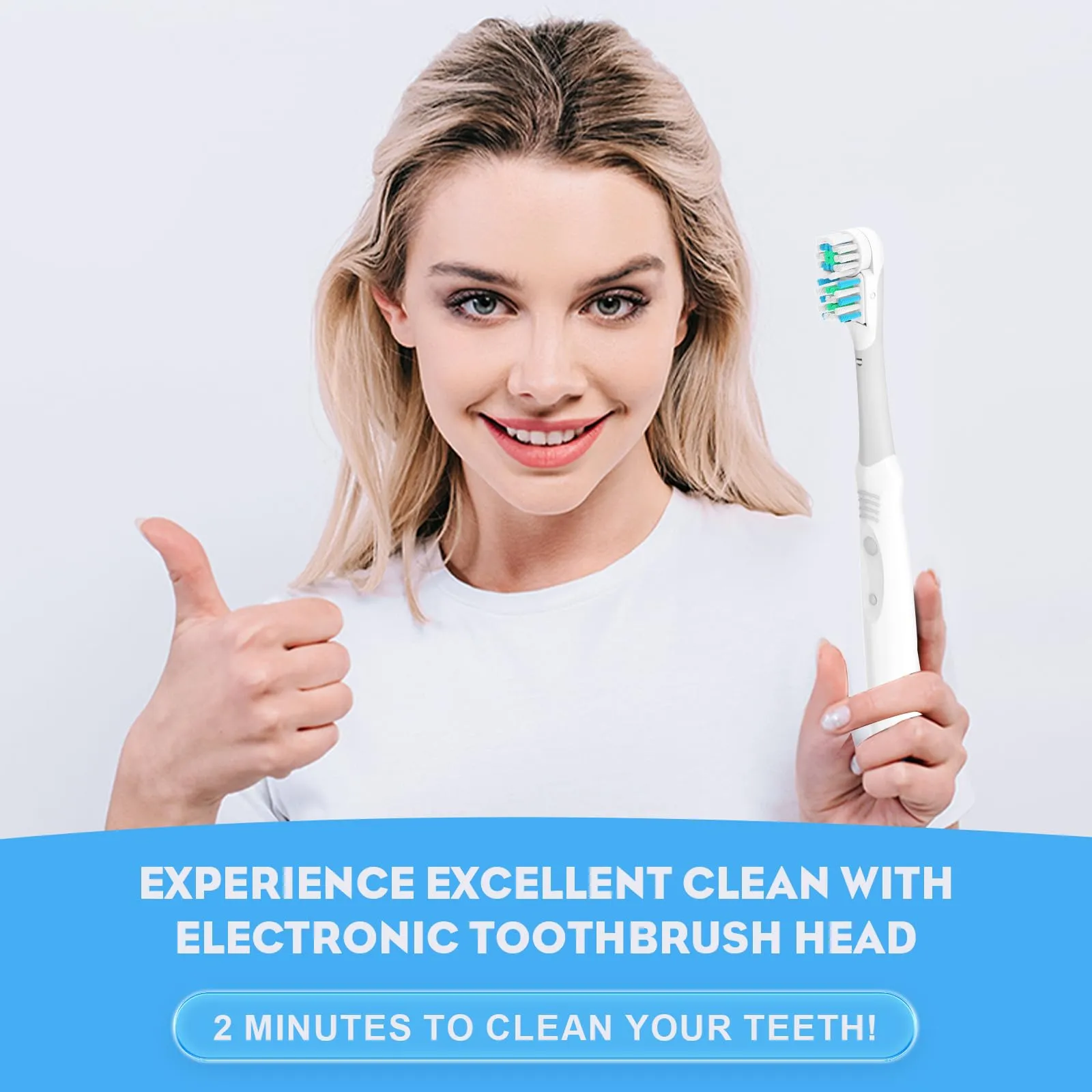 20Pcs Electric Oral Toothbrush Replacements Heads Dual Cross Action Clean Attachments Sensitive Brush Refill Rotating Sets 3D White Fit for Oral B 4732 3733 4734