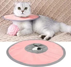 Adjustable Cat Recovery Collar, Soft Polyester Elizabethan Collar, Anti-Licking, Post-Surgery Protection, Waterproof, Easy to Clean