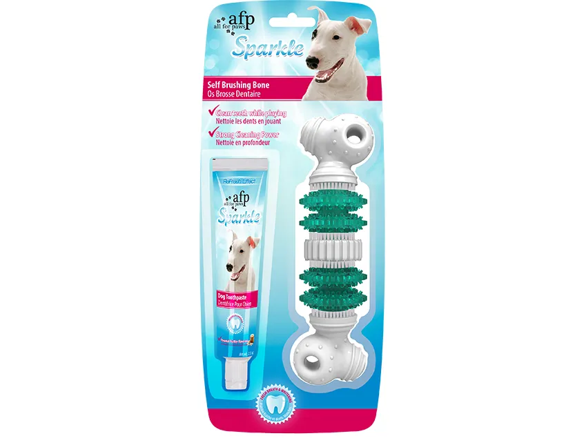 AFP Sparkles - Self Brushing Bone with Peanut Butter Toothpaste