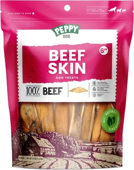 All Natural Beef Head Skin | No Hide Dog Chews Made from Beef Head Skin | Beef Snack | No Rawhide Dog Treats | 100% Best Rawhide Alternative | Zero Chemicals | Beef Head Skin (50 Count (Pack of 1))