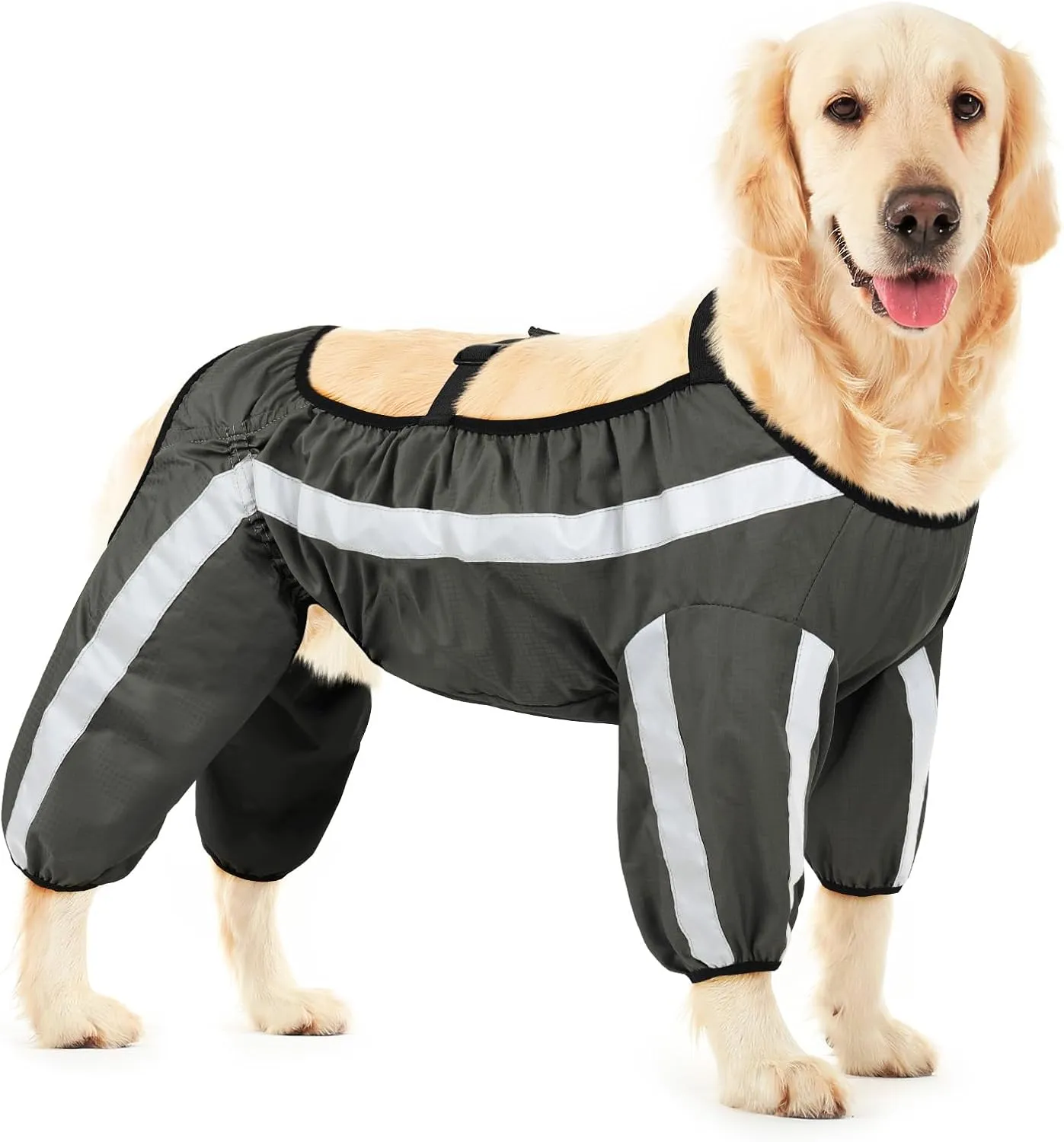 Anti-dirty Winter Coat Recovery Suit for After Surgery, Body Guard Safety Reflective Vest Protective Dog in Rain, Snow, Traffic Accidents, Waterproof Dog Raincoat Jacket