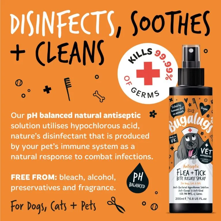 ANTISEPTIC FLEA & TICK BITE RELIEF SPRAY 200ML