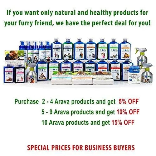 Arava Natural Medicated Dog Shampoo - Antibacterial Antifungal Anti Yeast Anti Itch Dog Shampoo - Healthy Skin & Coat - First Aid in Hot Spots Ringworm Scrapes Abrasions & Dermatologic Infections