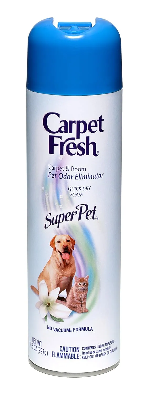 Carpet Fresh Super Pet Carpet and Room Pet Oder Eliminator, Animal Smell remover, No Vacuum Formula, 10.5 OZ [6-pack]