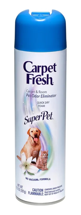 Carpet Fresh Super Pet Carpet and Room Pet Oder Eliminator, Animal Smell remover, No Vacuum Formula, 10.5 OZ [6-pack]