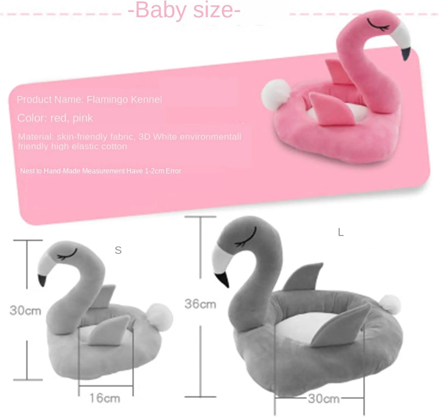 Cat Bed Dog Bed Plush Flamingo Pet Bed Soft Warm for Sleep Pet Cushion Winter Plush Calming Dog Bed,Self Warming Puppy Bed for Small Medium Pet Dogs Cats