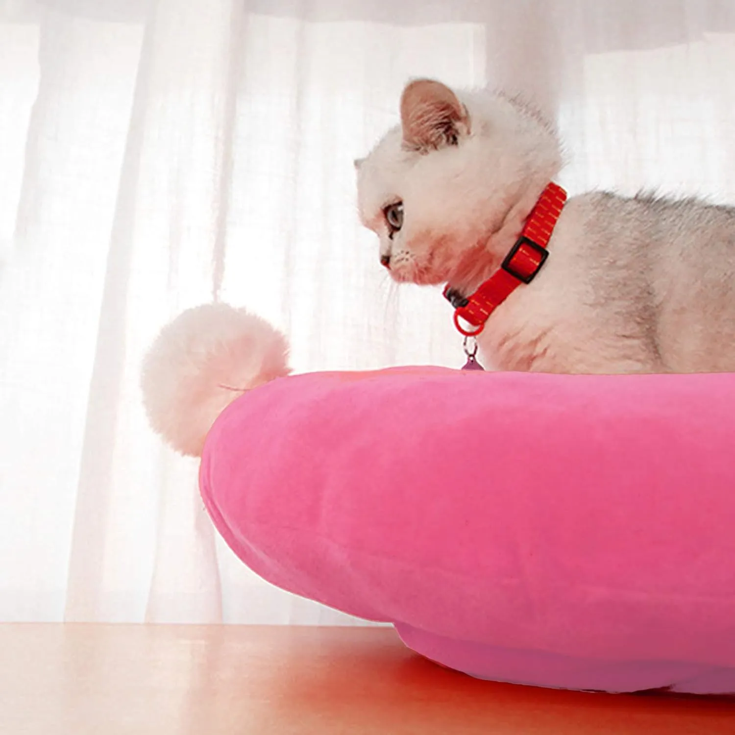 Cat Bed Dog Bed Plush Flamingo Pet Bed Soft Warm for Sleep Pet Cushion Winter Plush Calming Dog Bed,Self Warming Puppy Bed for Small Medium Pet Dogs Cats