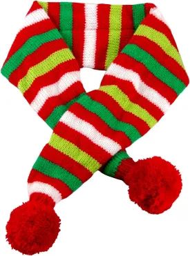 Christmas Pet Dog Scarf Bandana Red-White-Green Striped Knitted Neck Warmer Xmas Holiday Puppy Cat Costume Supplies