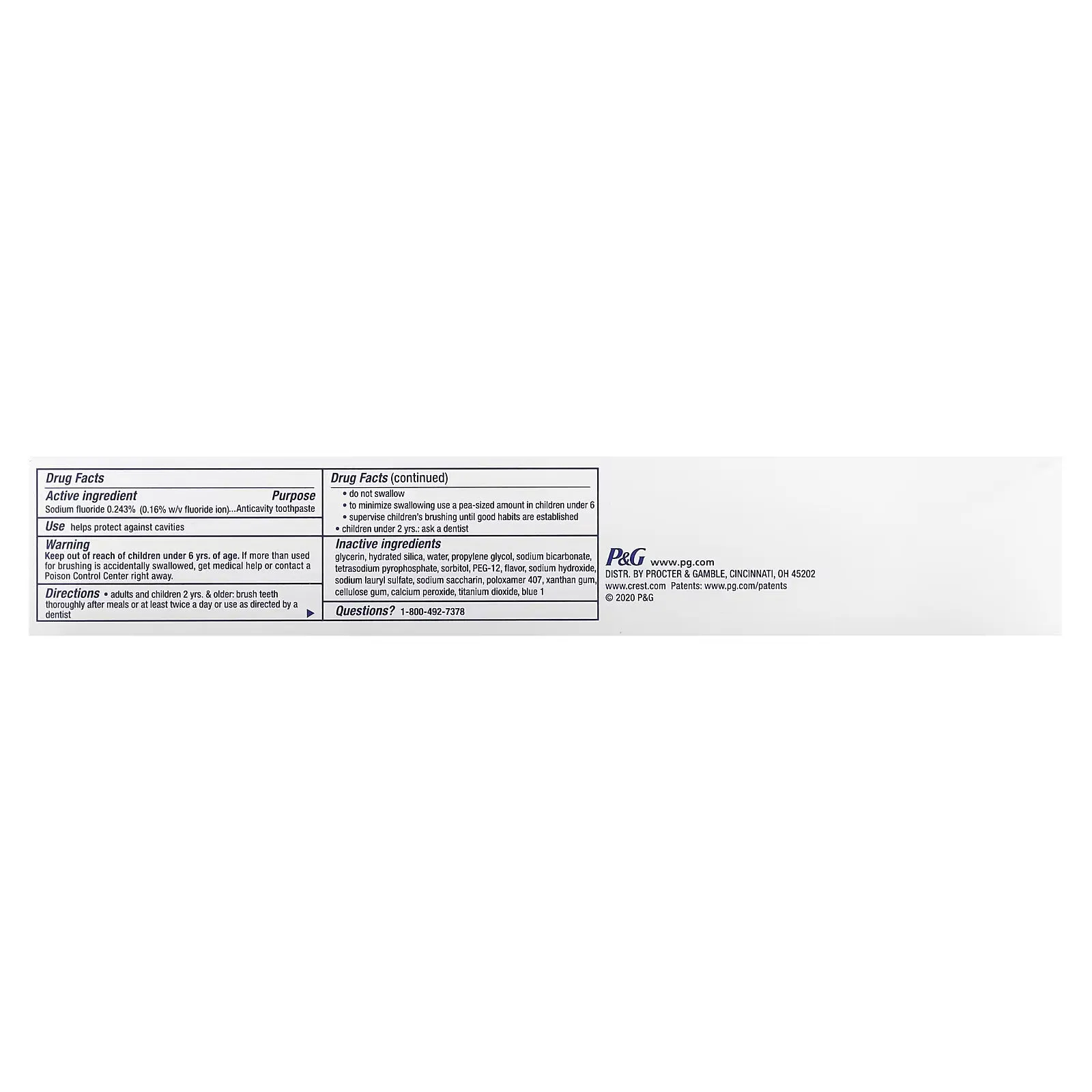 Crest whitening fluoride toothpaste with baking soda and peroxide fresh mint , 232 g