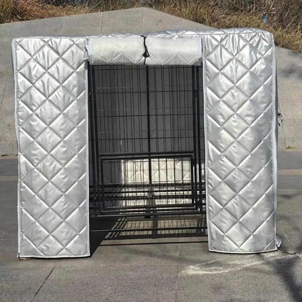 Dog Cage Covers, Pet Crate Cover, Waterproof Pet Kennel Protector, Roll-up Side Windows and Front Door, Warmer Windproof Oxford Cloth Cover, for Keep Pet Warm