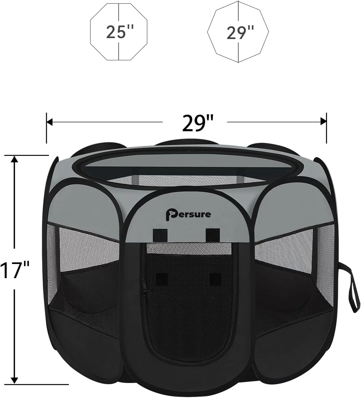 Dog Cat Playpen Indoor Outdoor for Puppy Pet Travel and Recovery After Surgery, Dogs Enclosure Tent Crates Cage Indoor/Outdoor, Portable Pop Up Dog Kennel with Carrying Case (Dark Grey, Small)