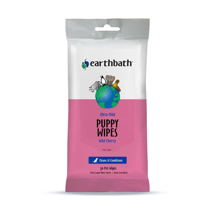 Earthbath Grooming Wipes Wild Cherry for Puppy