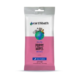 Earthbath Grooming Wipes Wild Cherry for Puppy