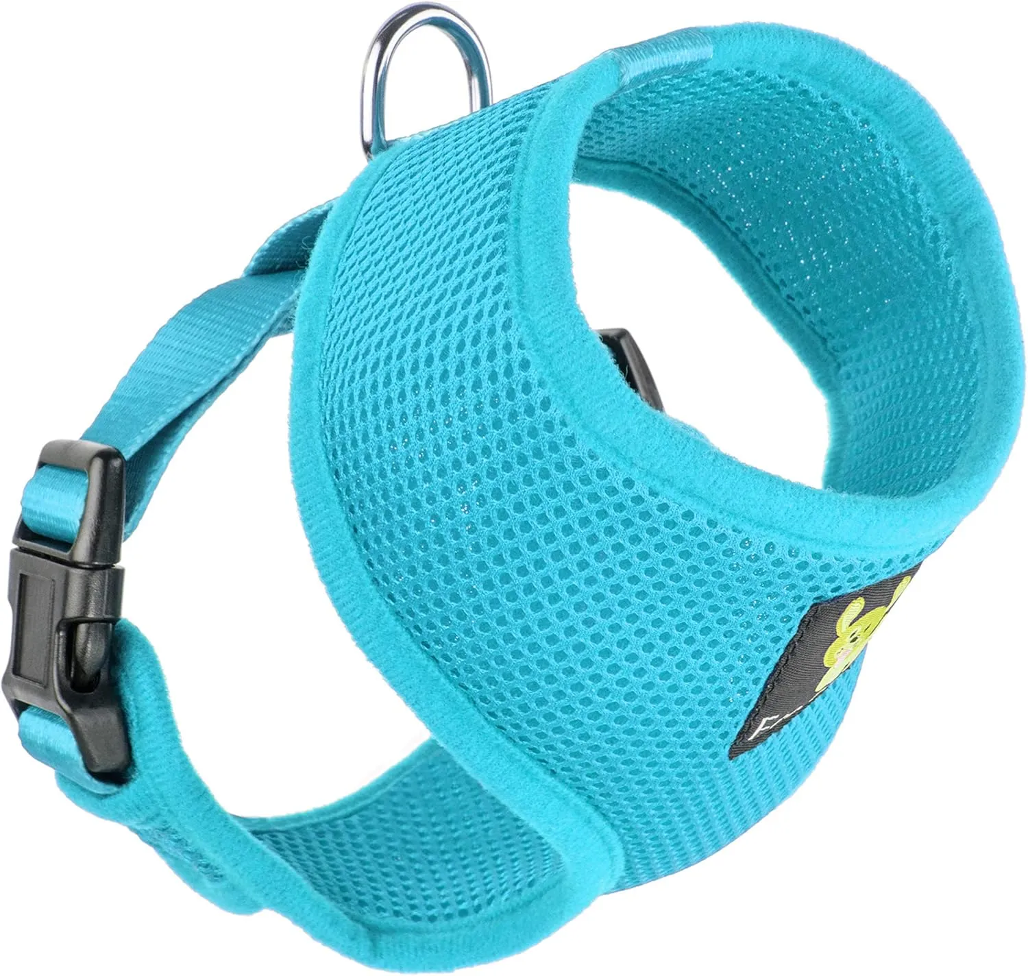 EcoBark Dog Harness - Eco-Friendly Max Comfort Harnesses - Luxurious Soft Mesh Halter - Over The Head Harness Vest- No Pull and No Choke for Puppy, Toy Breeds & Small Dogs (Medium, Blue)