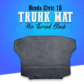 Honda Civic 7D Trunk Mat Mix Thread Black - Model 2006-2012 - Cargo Boot Liner Diggi Protection Tray Cover