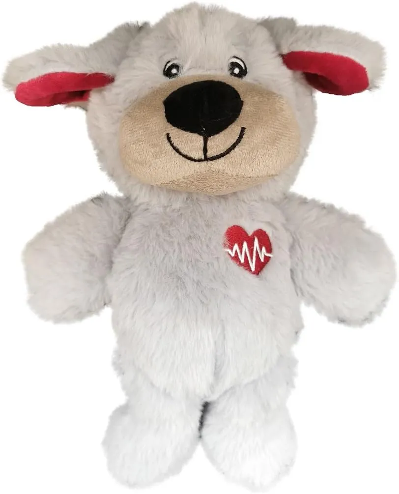 HonourHope Dog Heartbeat Toy for Anxiety Relief, Dog Soft Plush Calming Puppy Behavioral Training Aid Toy Pet Companion Pillow for Puppy Cat Kitty Pets - Bear Box
