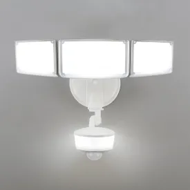 LUTEC 74W 8000 Lumen Motion Sensor Outdoor Lights, 5000K Daylight, IP65 Waterproof Flood Lights Outdoor with Night Light, Dusk to Dawn Motion Detector LED Security Light for Outside Garage, Yard-White
