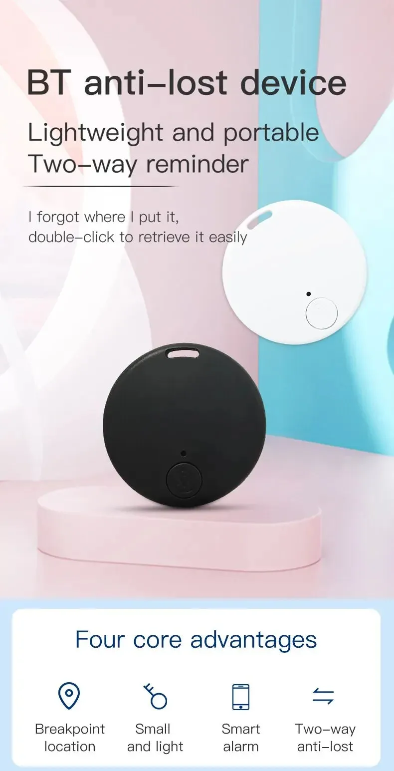 Mini GPS Tracker - Bluetooth 5.0 Anti-Lost Device for Pets, Kids & Bags