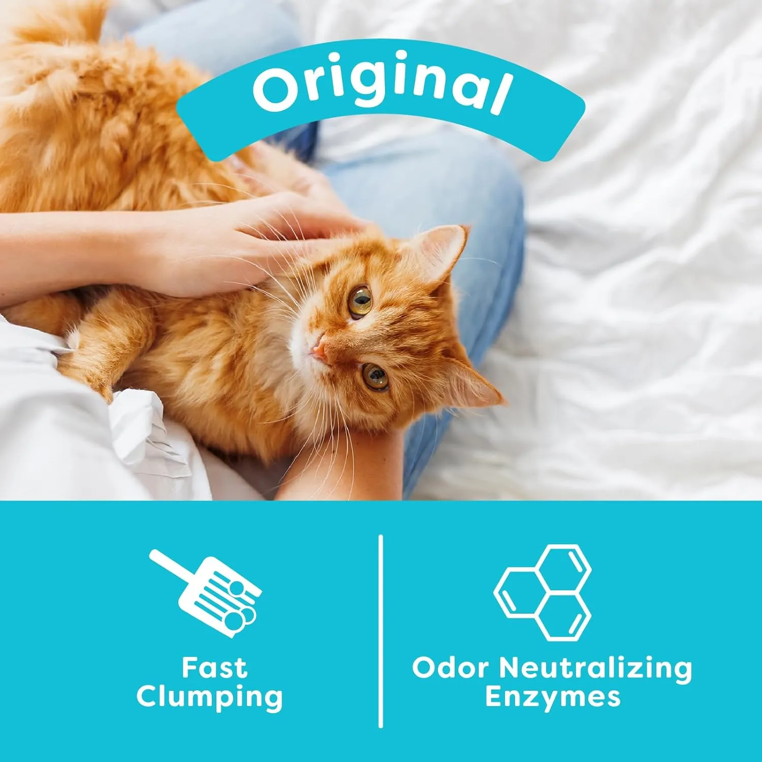 Natural Wheat Cat Litter, Original, Fast Clumping with Odor Neutralizing Enzymes, 25 Pound Bag