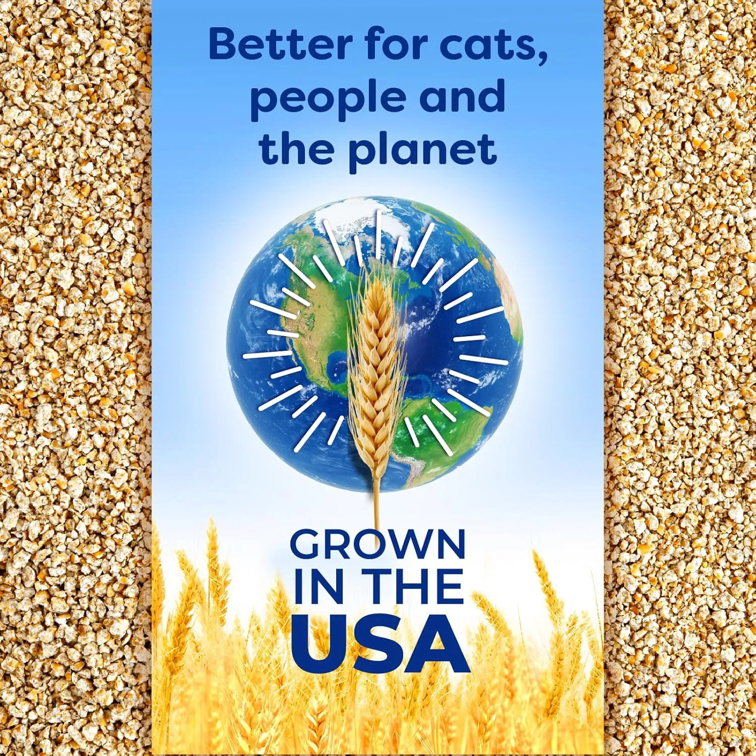 Natural Wheat Cat Litter, Original, Fast Clumping with Odor Neutralizing Enzymes, 25 Pound Bag