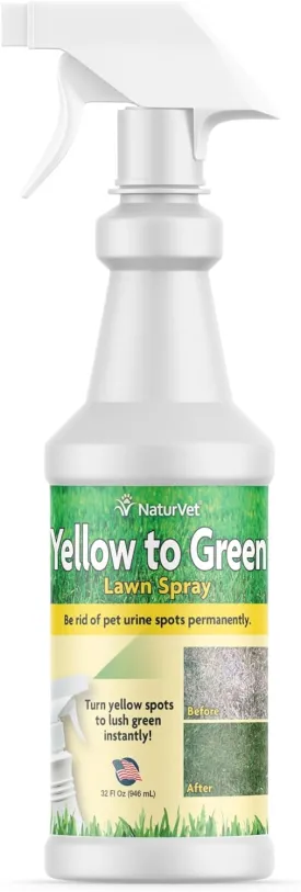 NaturVet Yellow to Green Lawn Pet Spot Remover Spray, 32-Ounce