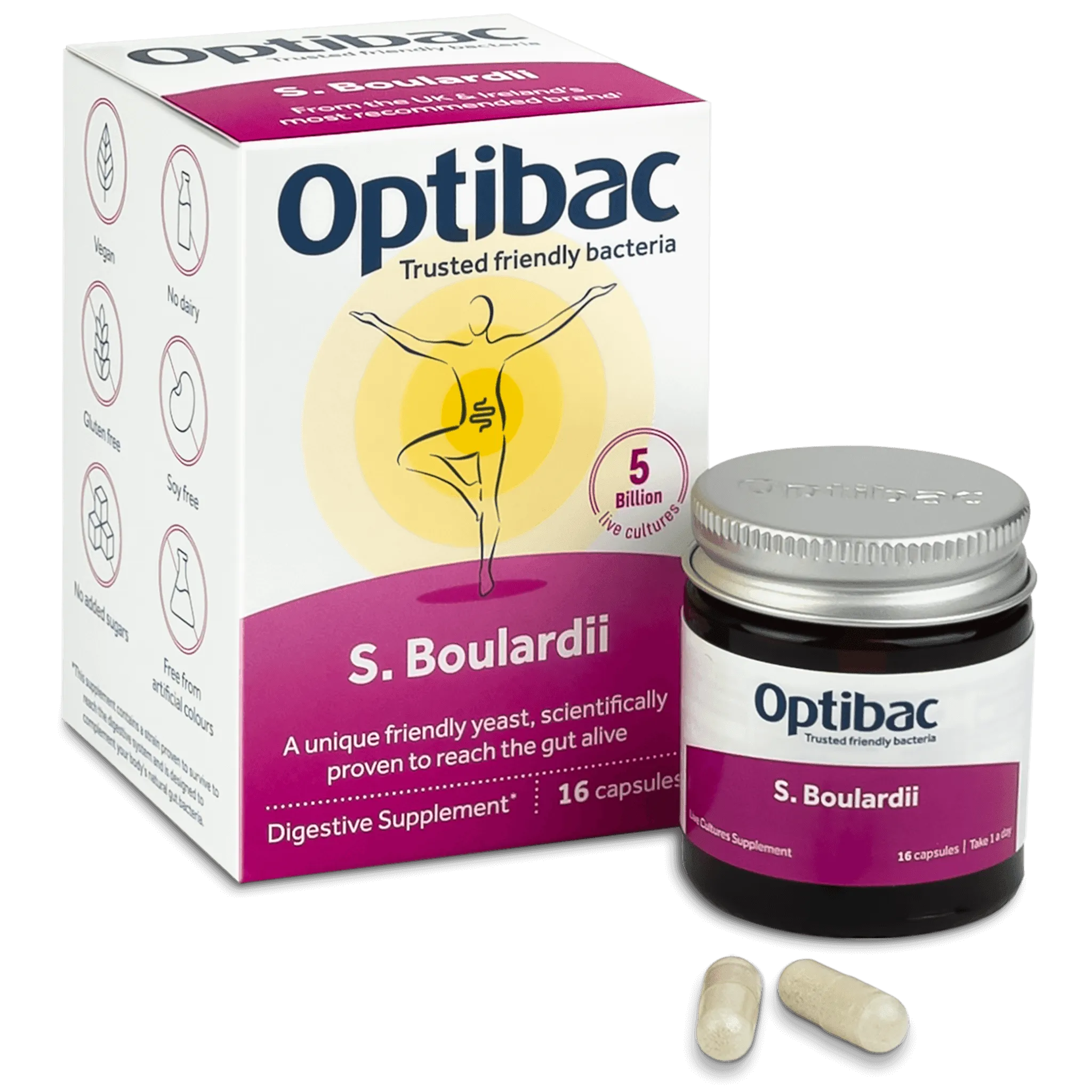 OptiBac Saccharomyces Boulardii 16 Capsules