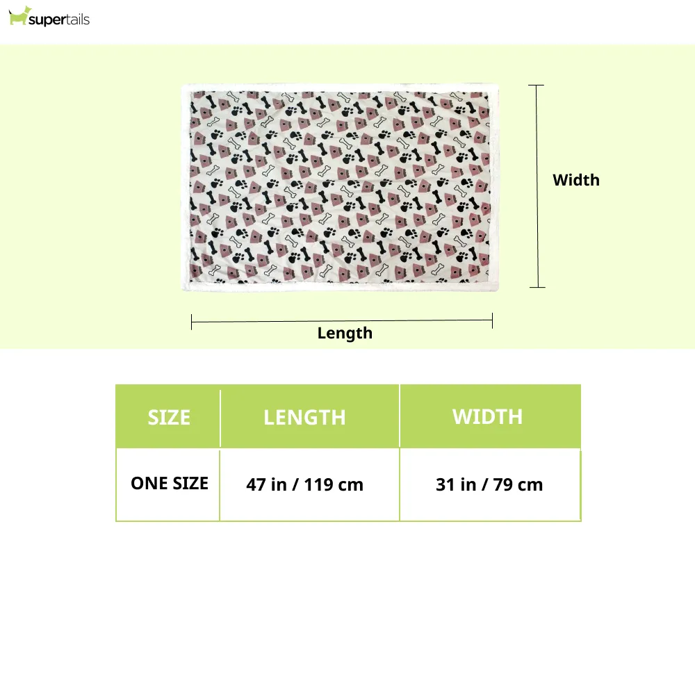 Pawpourri Printed Bone Blanket for Dogs and Cats