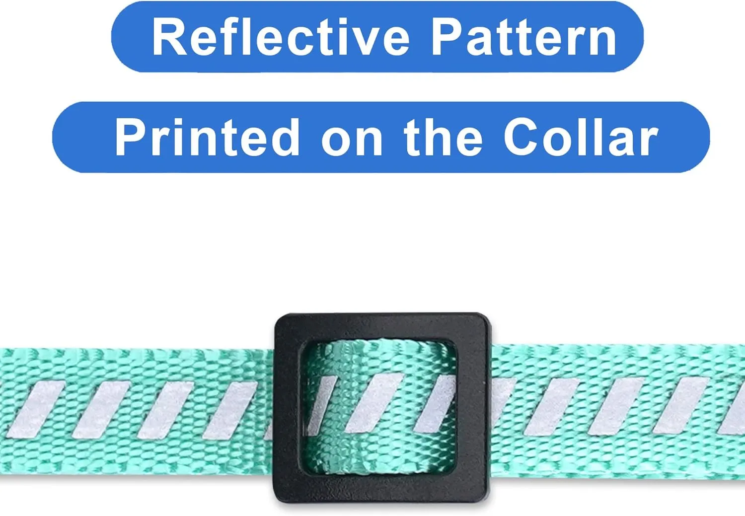Pawtitas Personalized Cat Collar with Safety Buckle and Removable Bell Cat Collar with Name Phone Number Kitten Adjustable Collar Customized Cat Collar | Teal Reflective Collar for Cats