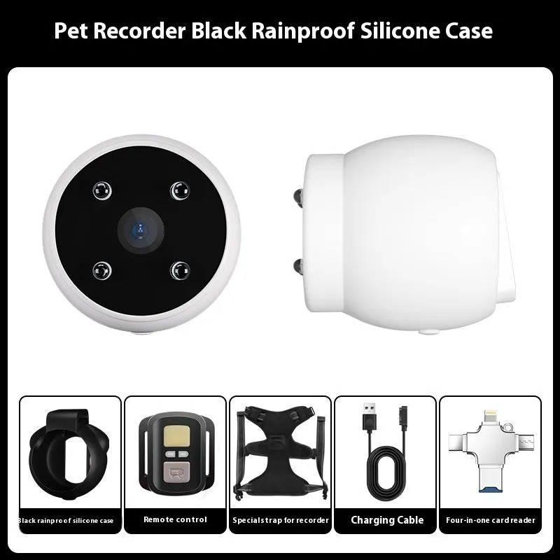 Pet Tracker Collar with HD Camera – Motion Recording for Dogs & Cats