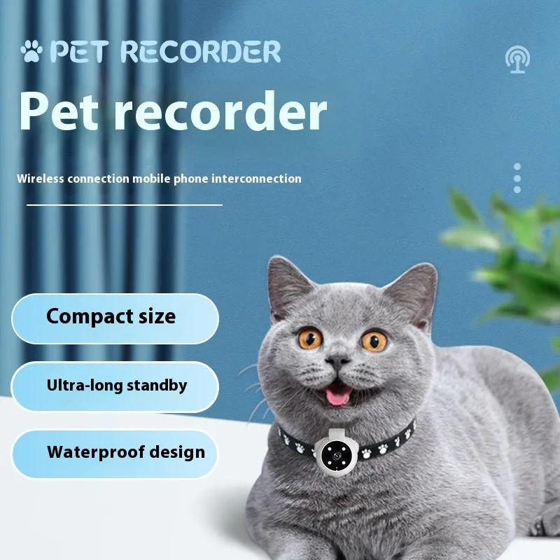 Pet Tracker Collar with HD Camera – Motion Recording for Dogs & Cats