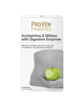 Pro-Ven Acidophilus   Bifidus with Digestive Enzymes 30 Capsules
