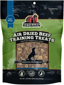 Redbarn Pet Products All-Natural Air Dried Beef Training Treats for Puppies & Dogs  Grain-Free Single Protein Rewards Made in USA for Small, Medium, & Large Breeds - 8 oz Resealable Bag