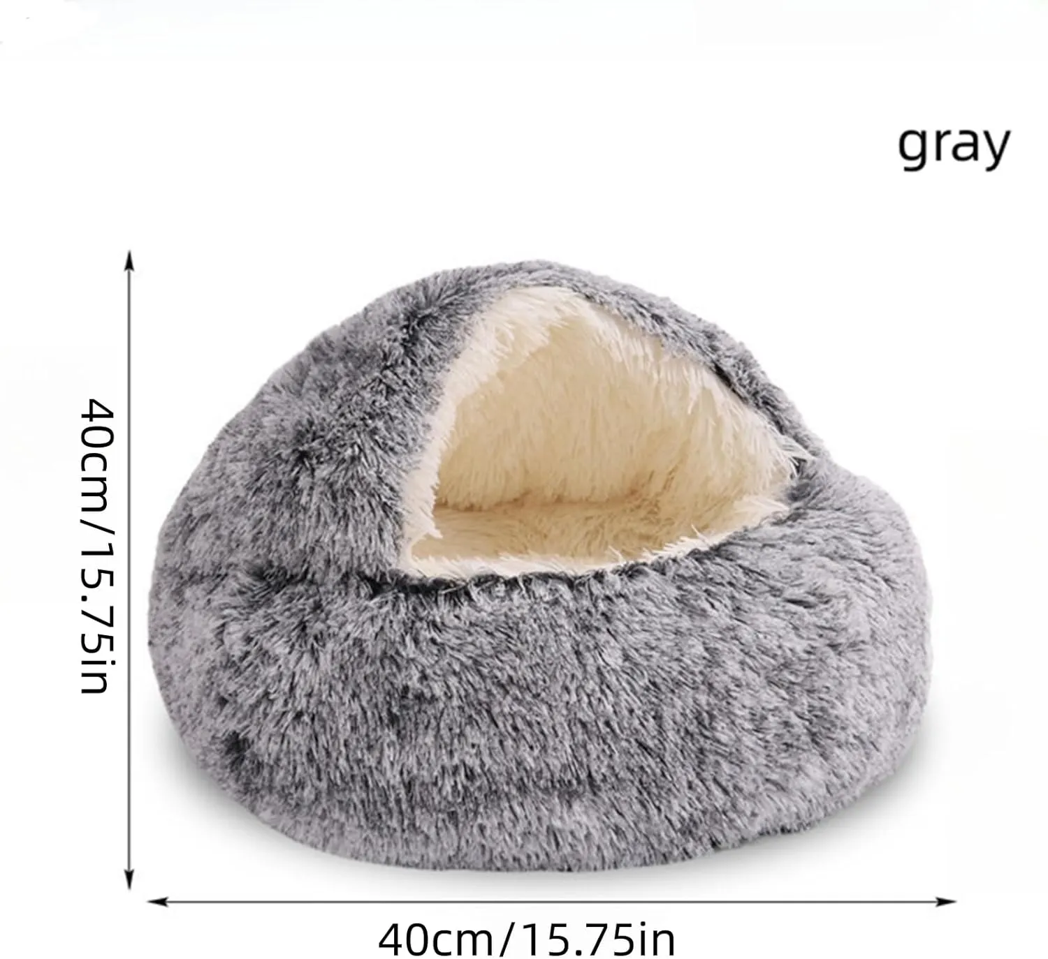 Removable and Washable Pet House,Heated Cat Bed,Cat Beds for Indoor Cats,Self Warming Dog Bed,Cat Bed,Pet Kennels. (M-Non Detachable/Brown)