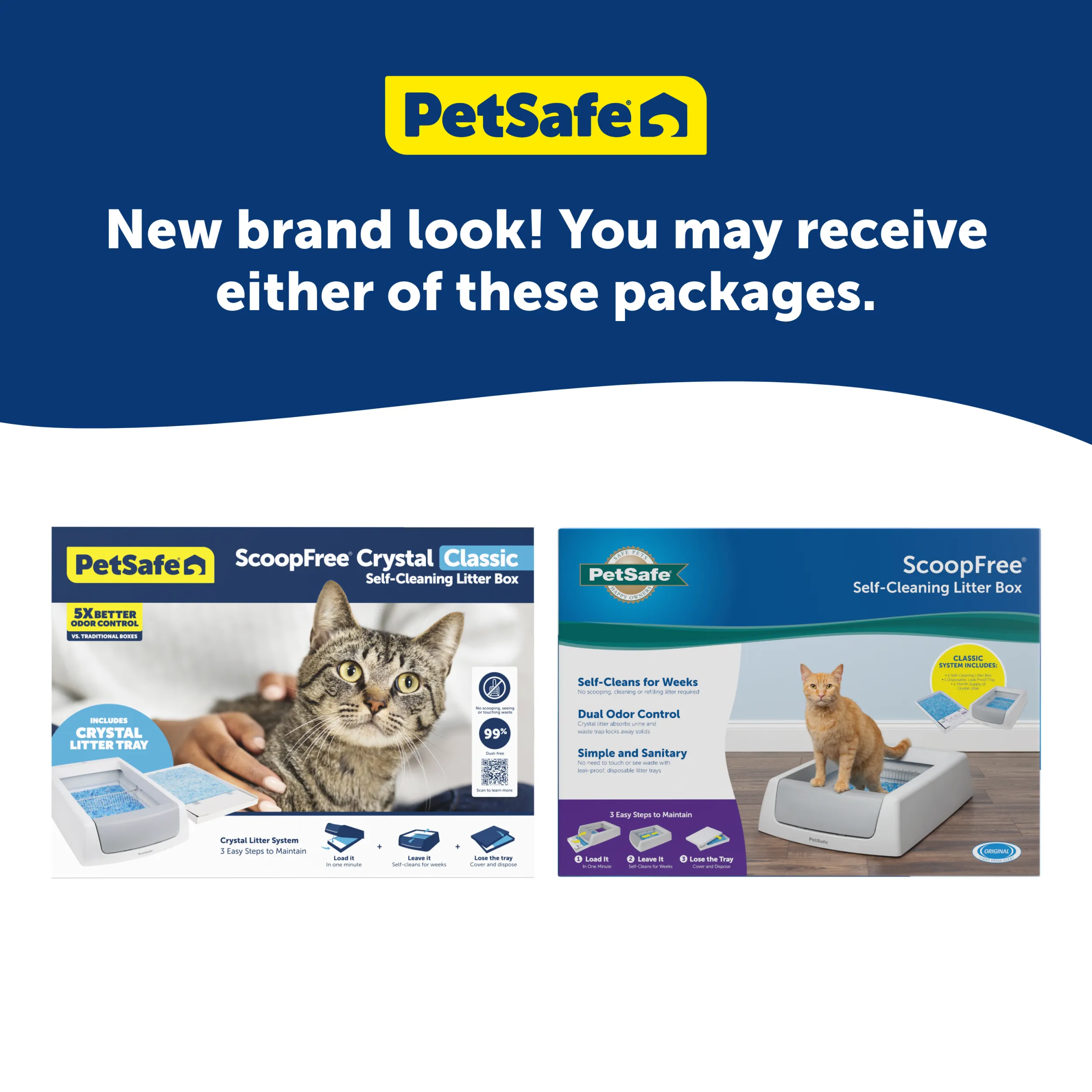 ScoopFree® Crystal Classic Self-Cleaning Litter Box