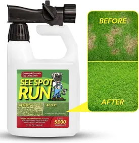See Spot Run Eliminate Yellow Spots On Your Lawn Caused by Dog Urine | All-Natural, Safe for Pets and Humans | Made in The USA | Ready-to-Mix Gallon (32 oz)