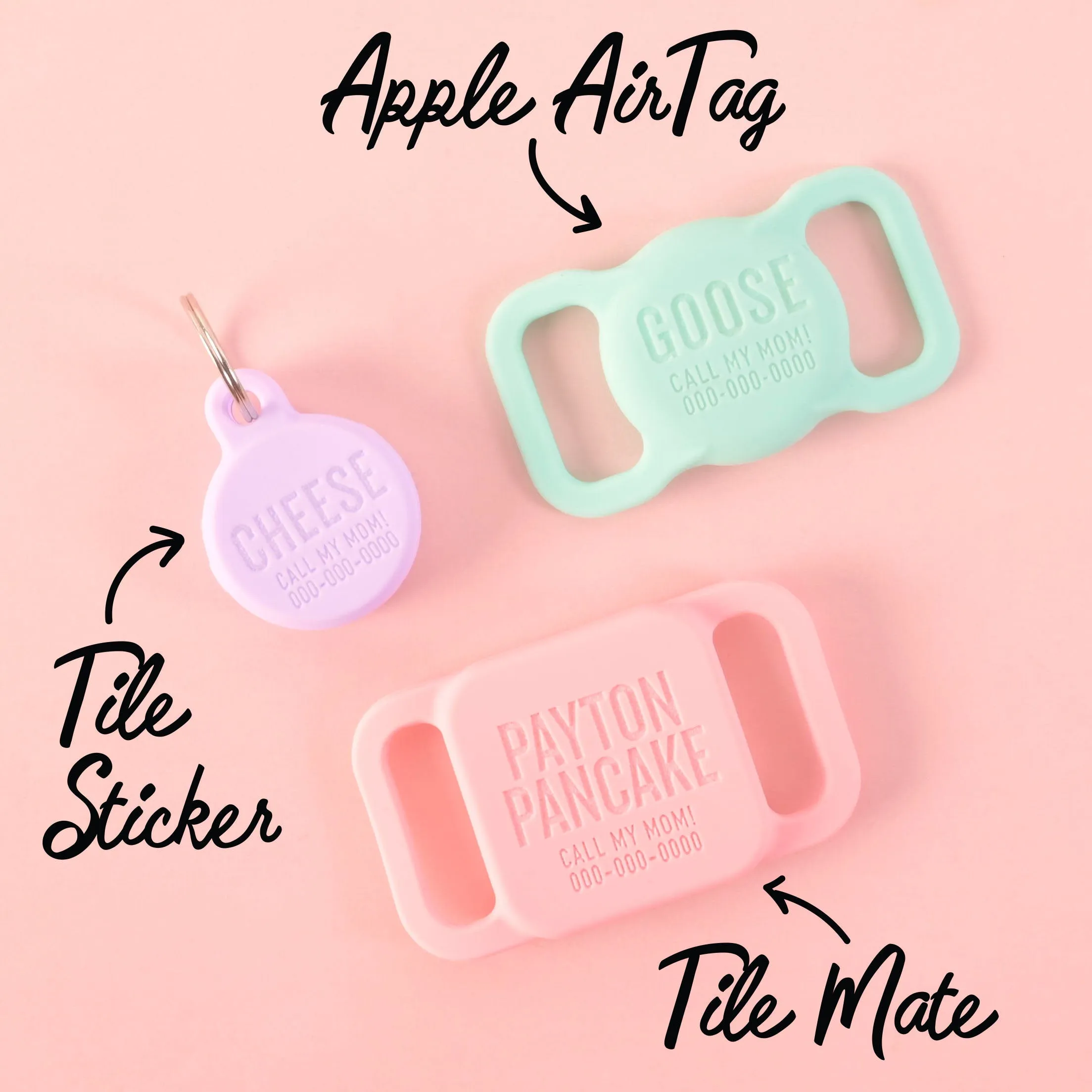 Slide-on Personalized Pet Tag, Tile Mate 2020 & 2018 holder