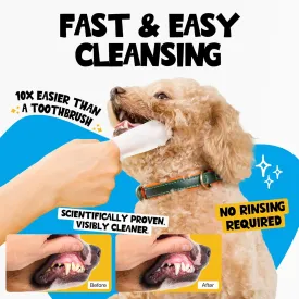 Teeth Cleaning Wipes 60 Packs - Dental Wipes to Reduce Plaque & Tartar for Dogs & Cats - Mint Pet Dental Wipes for Oral Freshness - Dog Tooth Brushing Kit Dental Wipes