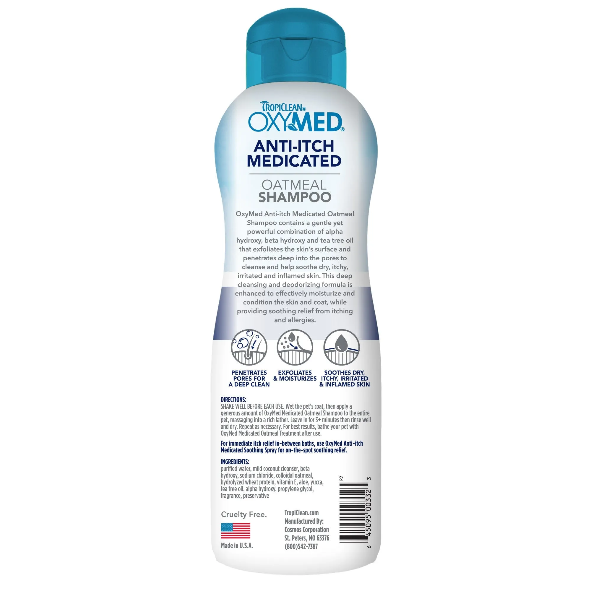 TROPICLEAN OXYMED Anti-Itch Medicated Oatmeal Shampoo