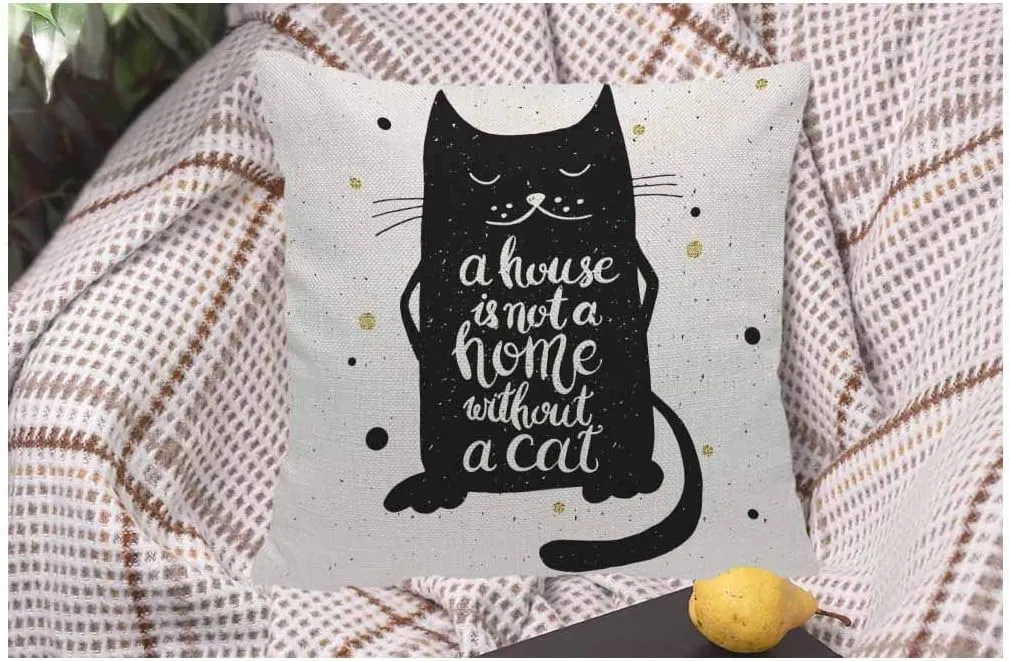 WONDERTIFY  A House is Not A Home Without A Cat Pet - /// -  45.72 x 45.72 