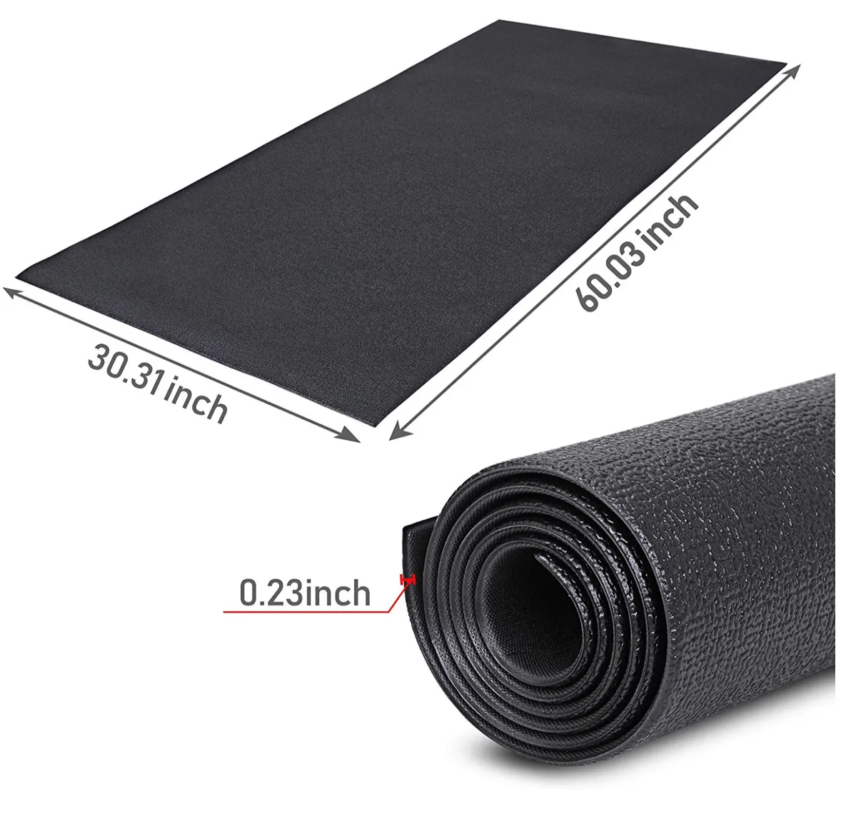 ZENY™ 60x30inch Protective Treadmill Mat Folding Heavy Duty Floor Under Equipment Mat High Density